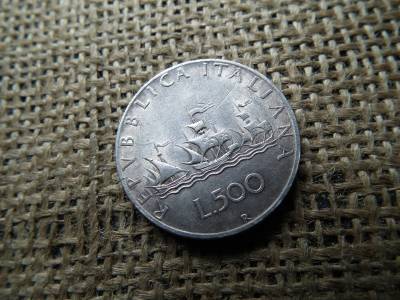 Olaszország , ezüst 500 líra 1958 , lire 