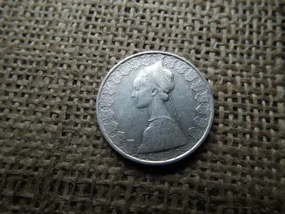 Olaszország , ezüst 500 líra 1959 , lire 