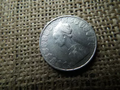 Olaszország , ezüst 500 líra 1965 , lire , ritkább 