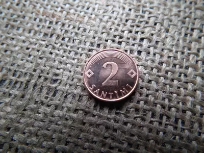 Észtország 2 santimi 2000 , verdefényes 