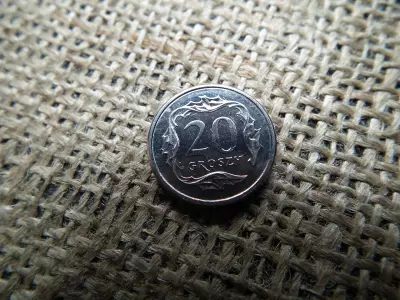 Lengyelország 20 groszy 2002 , verdefényes 
