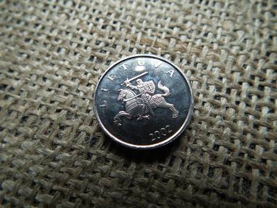 Litvánia 1 litas 2002, verdefényes 