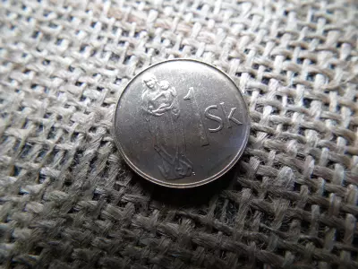 Szlovákia 1 korona 1994 , korun , verdefényes 