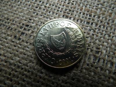 Ciprus 20 cent 2001 , verdefényes 