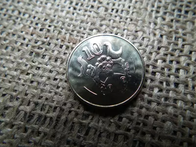 Ciprus 10 cent 2002 , verdefényes 