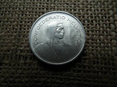 Svájc , ezüst 5 frank 1969 B , francs 
