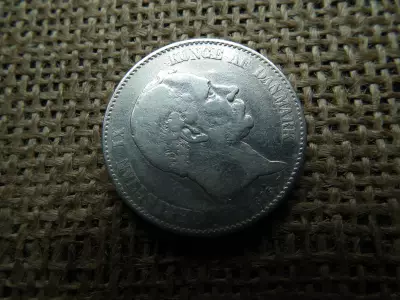 Dánia ezüst 2 kroner 1875 , korona 