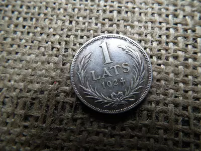 Lettország ezüst 1 lats 1924 