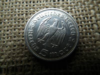 Birodalmi ezüst 5 márka 1936 J