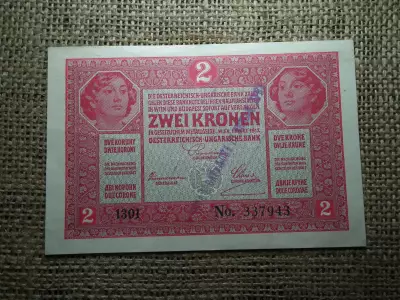 2 korona 1917 , felülbélyegzés ! Felülbélyegzett ! 
