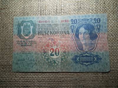 20 korona 1913 , felülbélyegzés ! Felülbélyegzett ! 