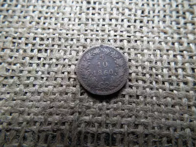5/10 krajcár 1860 V , ritkább 