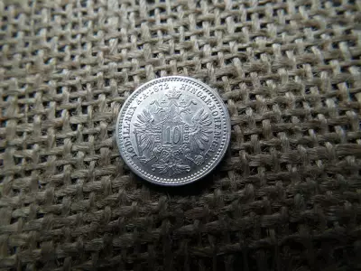 Ezüst 10 krajcár 1872 , extra , verdehibás , sas átült a portréra - portré a sasra 