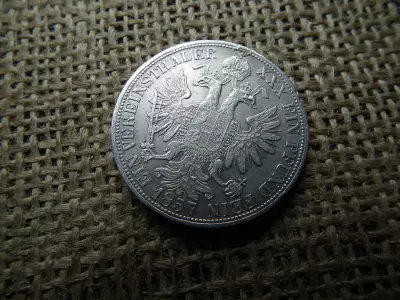 Ezüst 1 Vereinsthaler 1857 A , Bécs  , sérült perem  