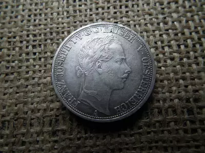 Ezüst 1 Vereinsthaler 1864 A , Bécs  , sérült perem 