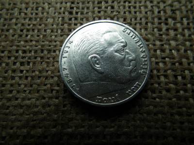 Birodalmi ezüst 5 márka 1936 F , Nagy sasos - horogkeresztes Birodalmi ezüst 5 márka 1936 F , Nagy sasos - horogkeresztes