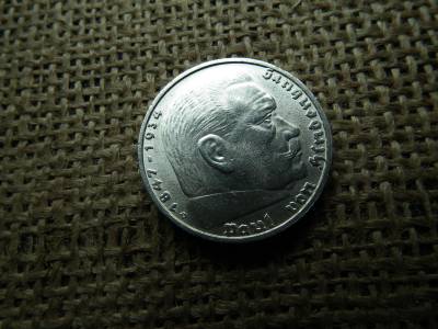 Birodalmi ezüst 5 márka 1938 D , Nagy sasos - horogkeresztes , extra Birodalmi ezüst 5 márka 1938 D , Nagy sasos - horogkeresztes , extra