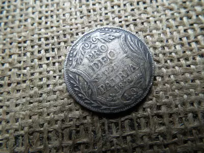 Ezüst 10 schilling 1811 , Pro deo et patria , MONETA REIPUB TIGURINAE , Svájc , ZURICH kanton