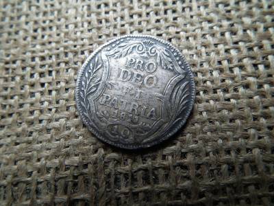 Ezüst 10 schilling 1811 , Pro deo et patria , MONETA REIPUB TIGURINAE , Svájc , ZURICH kanton Ezüst 10 schilling 1811 , Pro deo et patria , MONETA REIPUB TIGURINAE , Svájc , ZURICH kanton