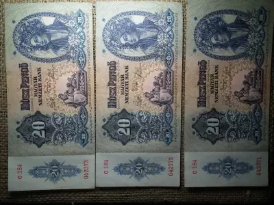 20 pengő 1941 , 3 db sorszámkövető 