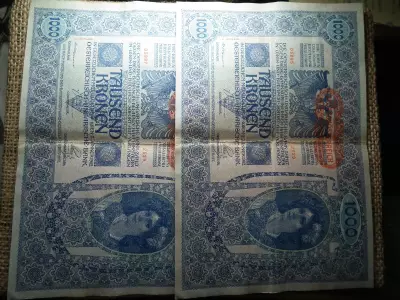 1000 korona 1902 , DÖ , II. kiadás , 2 db sorszámközeli ! 