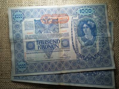 1000 korona 1902 , DÖ , II. kiadás , 2 db sorszámközeli ! 