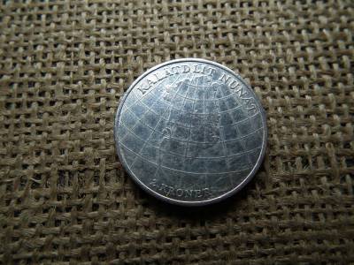 Dánia ezüst 2 Kroner 1953 , korona , – Frederik IX Grönland kampány