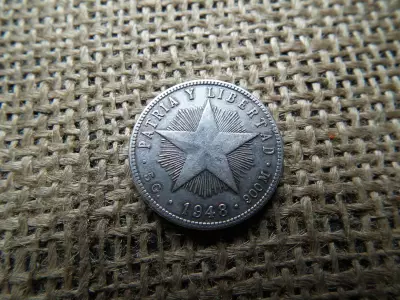 Kuba , ezüst 10 centavos 1948