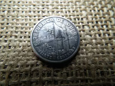 Kuba , ezüst 10 centavos 1952 - 1902