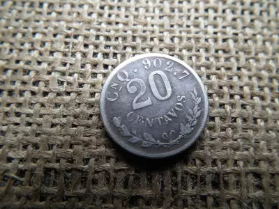 Mexikó ezüst 20 centavos 1901 