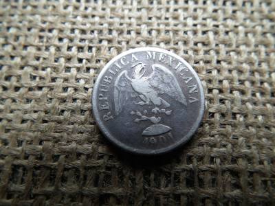 Mexikó ezüst 20 centavos 1901 