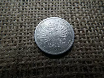 Olaszország , ezüst 1 líra 1907 , lira 