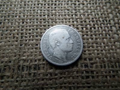 Olaszország , ezüst 1 líra 1907 , lira 