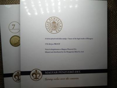 2021. évi forgalmi sor a 75 éves FORINT emlékérmékkel Proof RITKA ár/sor 