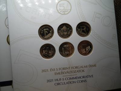 2021. évi forgalmi sor a 75 éves FORINT emlékérmékkel Proof RITKA ár/sor 