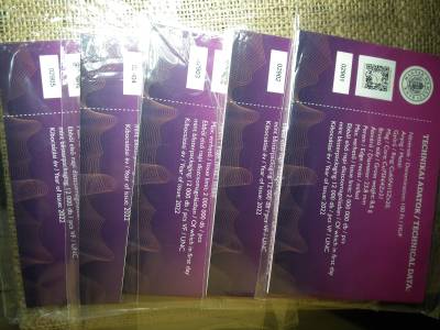 PÉNZMÚZEUM - 100 FORINT 2022 BP - BLISZTERBEN - SORSZÁMKÖVETŐ ELSŐ NAPI VERETEK 5 db !