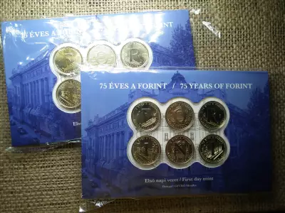 75 ÉVES A FORINT - 5 FORINT 2021 BP - ELSŐ NAPI  BLISZTERBEN! 2 db sorszámkövető 