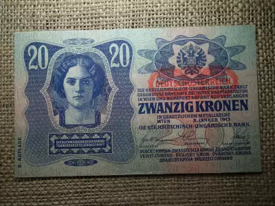 20 korona 1913 , DÖ , II. kiadás UNC - aUNC