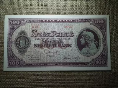 100 pengő 1945 unc - aunc 