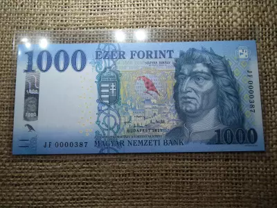 1000 forint 2021 JF , UNC , alacsony sorszám