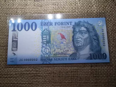1000 forint 2021 JG , UNC , alacsony sorszám 