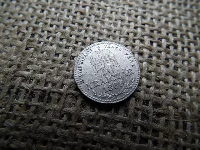 Ezüst 10 krajcár 1869 KB MKVP  , nagyon szép ! 