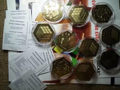 Rubik-kocka 50 éves 3000 forint 2024 - proof-like - bontatlan kapszulában, certivel, prospektussal , ár/db , D