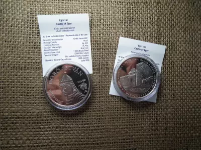 Egri vár ezüst 10000 Forint 2018 , Dobó István + certi , Ár/db ! D