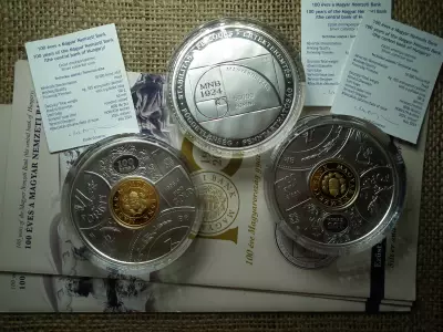 100 éves az MNB - óriási ezüst 50000 forint 2024 PP - bontatlan kapszula + certi + prospektus ! Ár/db , D