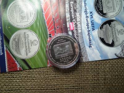 XVI. UEFA Labdarúgó-Európa-bajnokság ezüst 10000 Forint 2021 BP PP + prospektus , D XVI. UEFA Labdarúgó-Európa-bajnokság ezüst 10000 Forint 2021 BP PP + prospektus , D