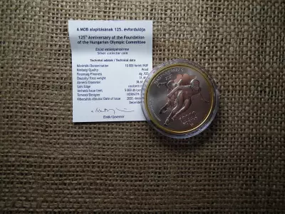 A MOB ALAPÍTÁSÁNAK 125. ÉVFORDULÓJA / EZÜST 10000 FORINT 2020 + certi ,D