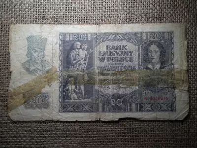 Lengyelország 20 zloty 1940 , német megszállás