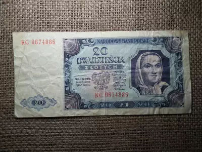 Lengyelország 20 Zlotys 1948 , zloty 