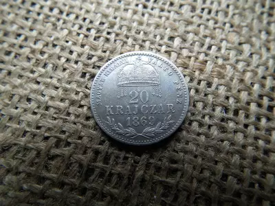 Ezüst 20 krajcár 1869 KB 